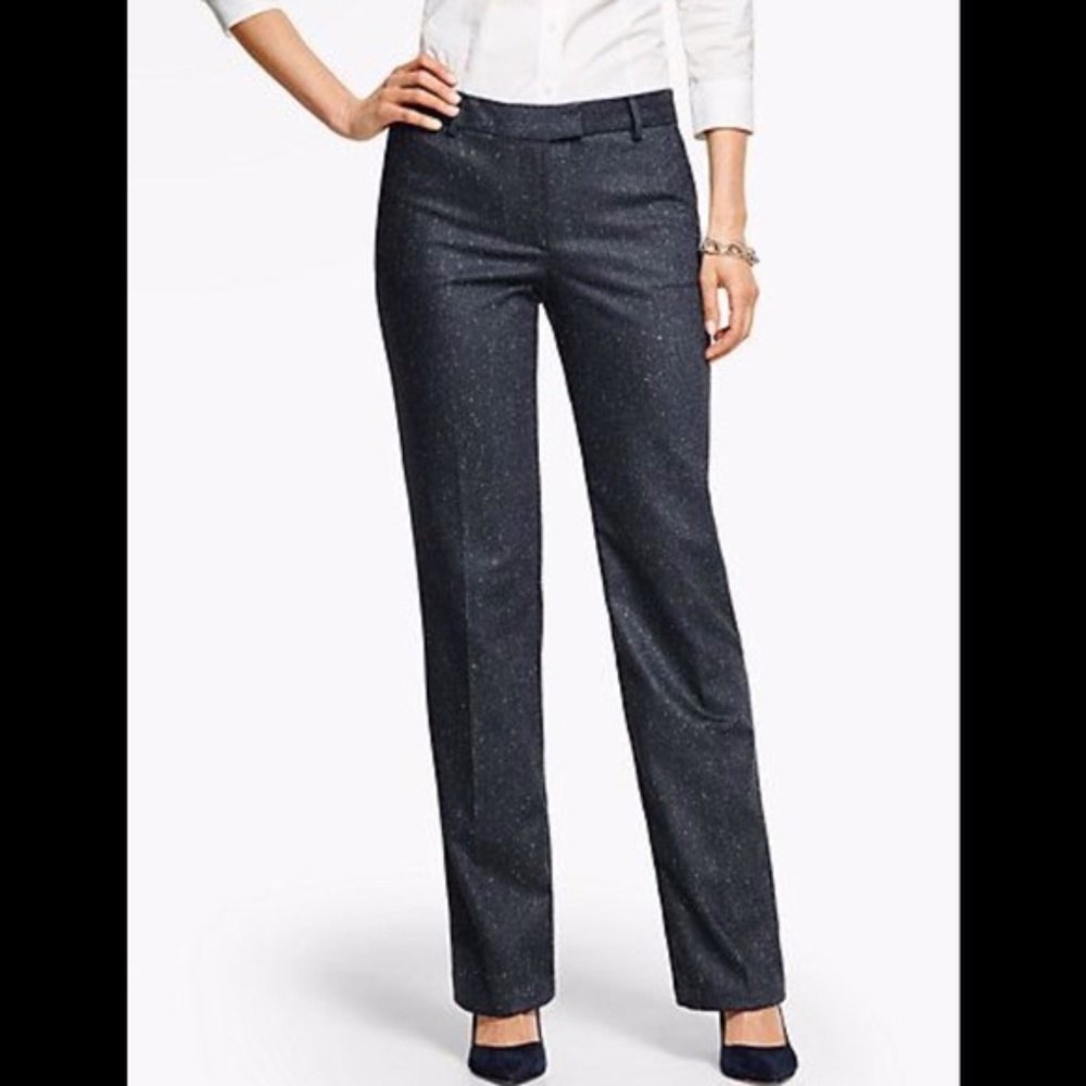NWT Talbots Luxe Donegal Windsor Woven Tweed Wool Blend Pants 16 Petite